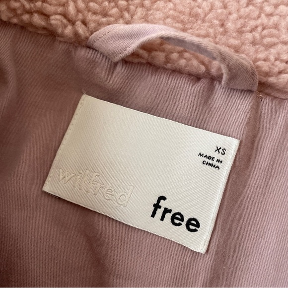 Aritzia Wilfred Free the Teddy Jacket Zip Up Plush Sherpa in Sanders, Size XS - Picture 15 of 16